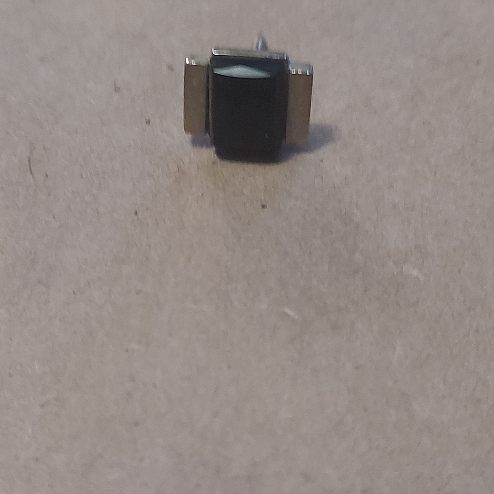 Unbranded Black Onyx Gold Colored Tie Clip